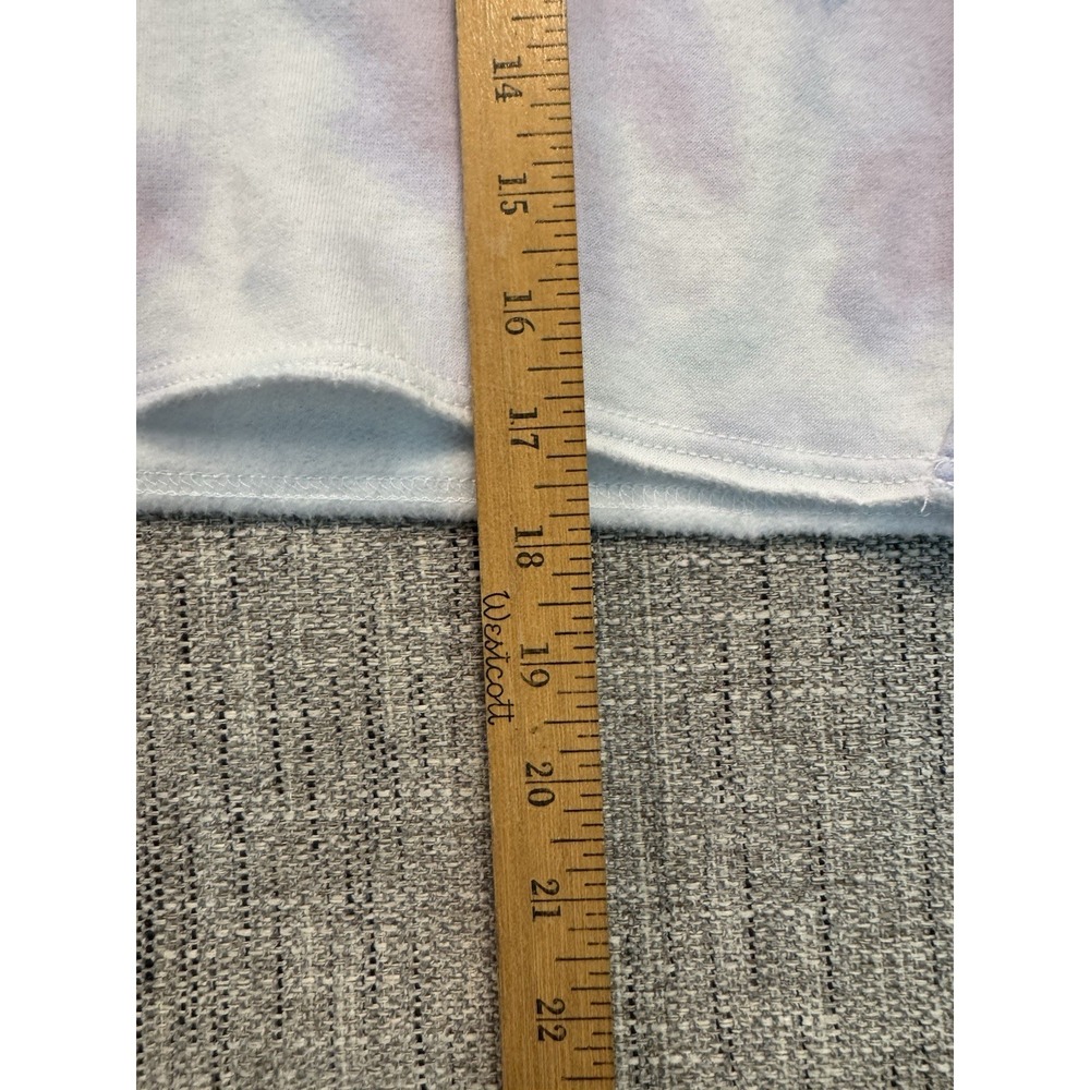 Hollister Womens Sweatshirt XSmall Pink White‎ Blue Jumper Cropped Tie Dye - Picture 3 of 12
